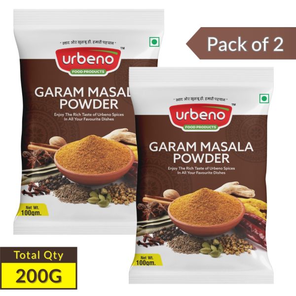 Urbeno Garam Masala Powder  100g Pack of 2 Masala