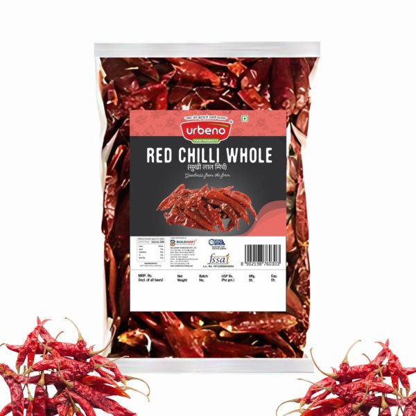Urbeno Red Chilli Whole 100g  Spices Whole